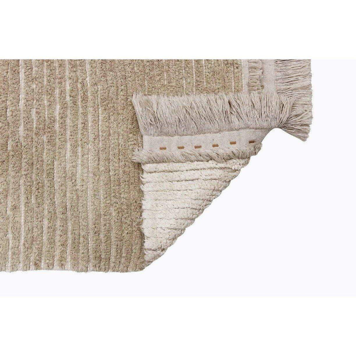 Rugs by Roo | Lorena Canals Reversible Duetto Sage Washable Area Rug-C-DUET-SGE-R