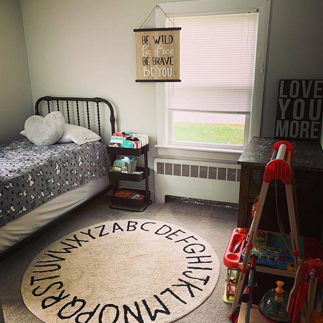 Rugs by Roo | Lorena Canals Round ABC Natural Black Machine Washable Kids Area Rug-C-ABC-NBK