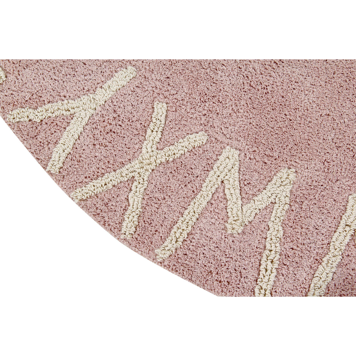 Rugs by Roo | Lorena Canals Round ABC Vintage Nude Natural Machine Washable Kids Area Rug-C-ABC-VNN