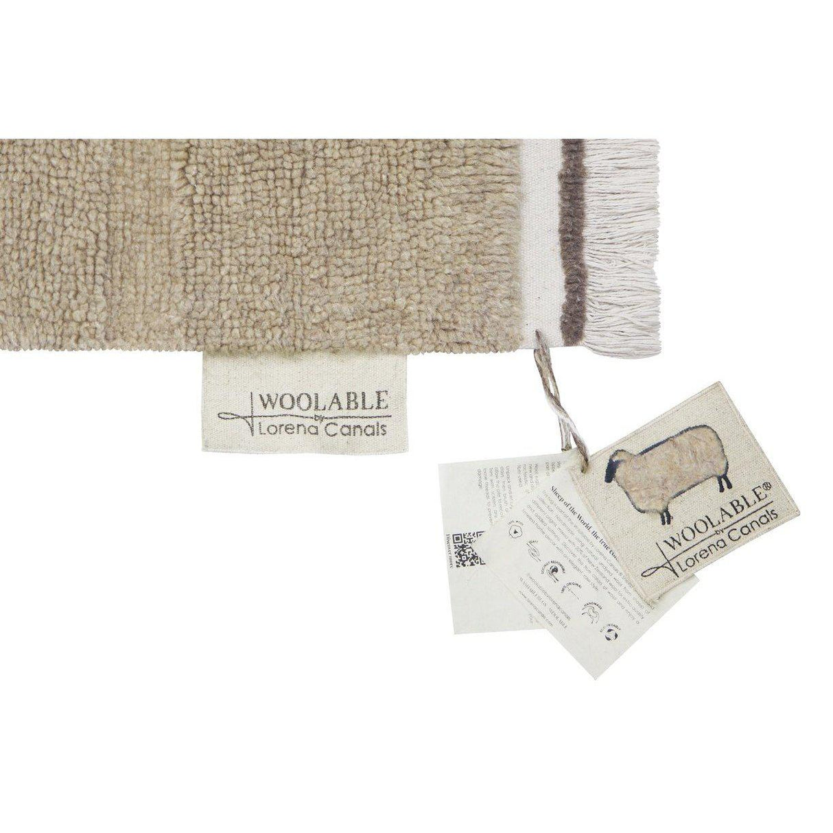 Rugs by Roo | Lorena Canals Steppe Beige Woolable Area Rug-WO-STEPPE-BG-S