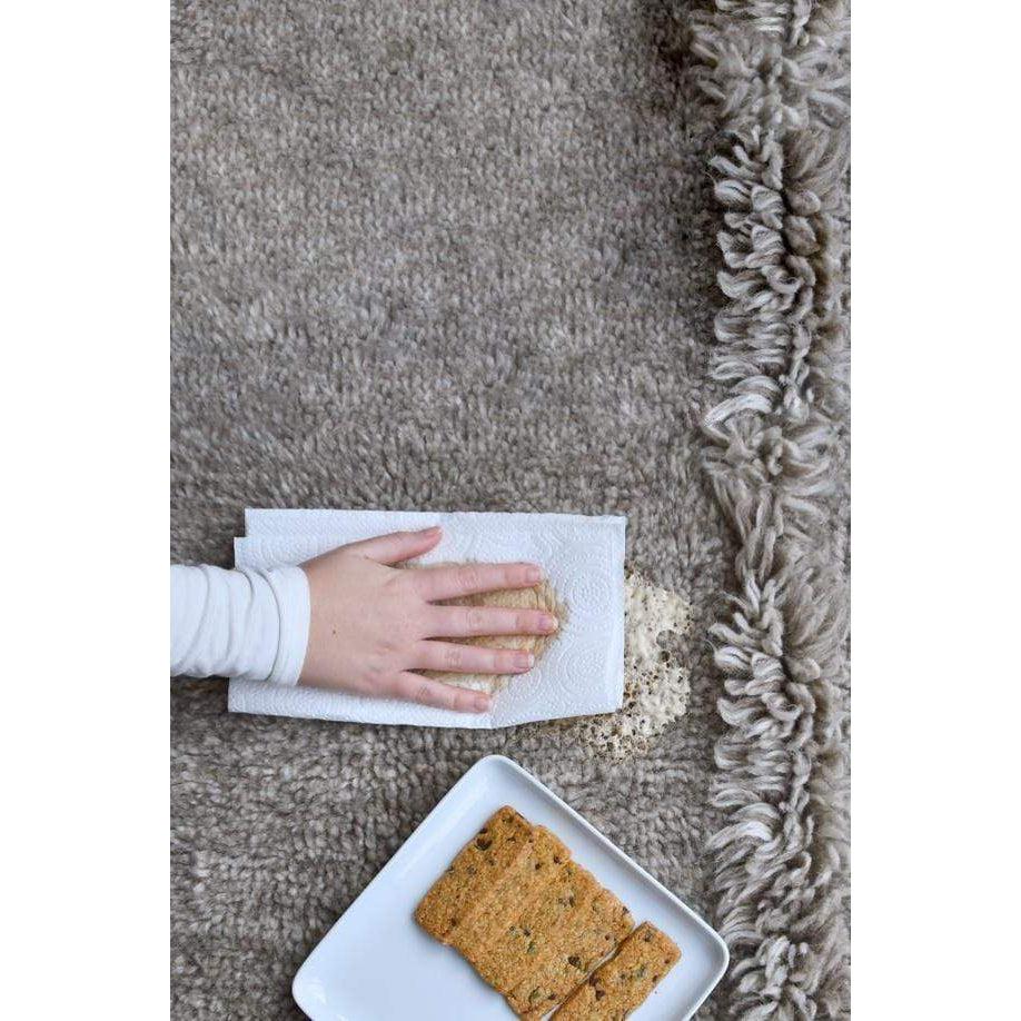 Rugs by Roo | Lorena Canals Tundra Blended Grey Woolable Area Rug-WO-TUN-LGR-S