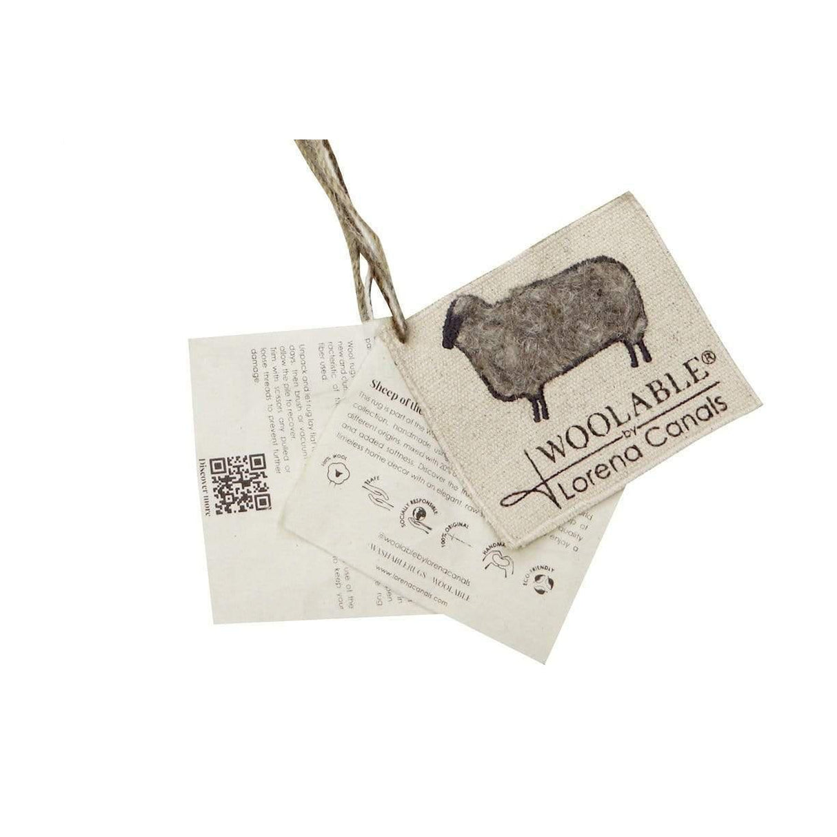 Rugs by Roo | Lorena Canals Tundra Blended Grey Woolable Area Rug-WO-TUN-LGR-S