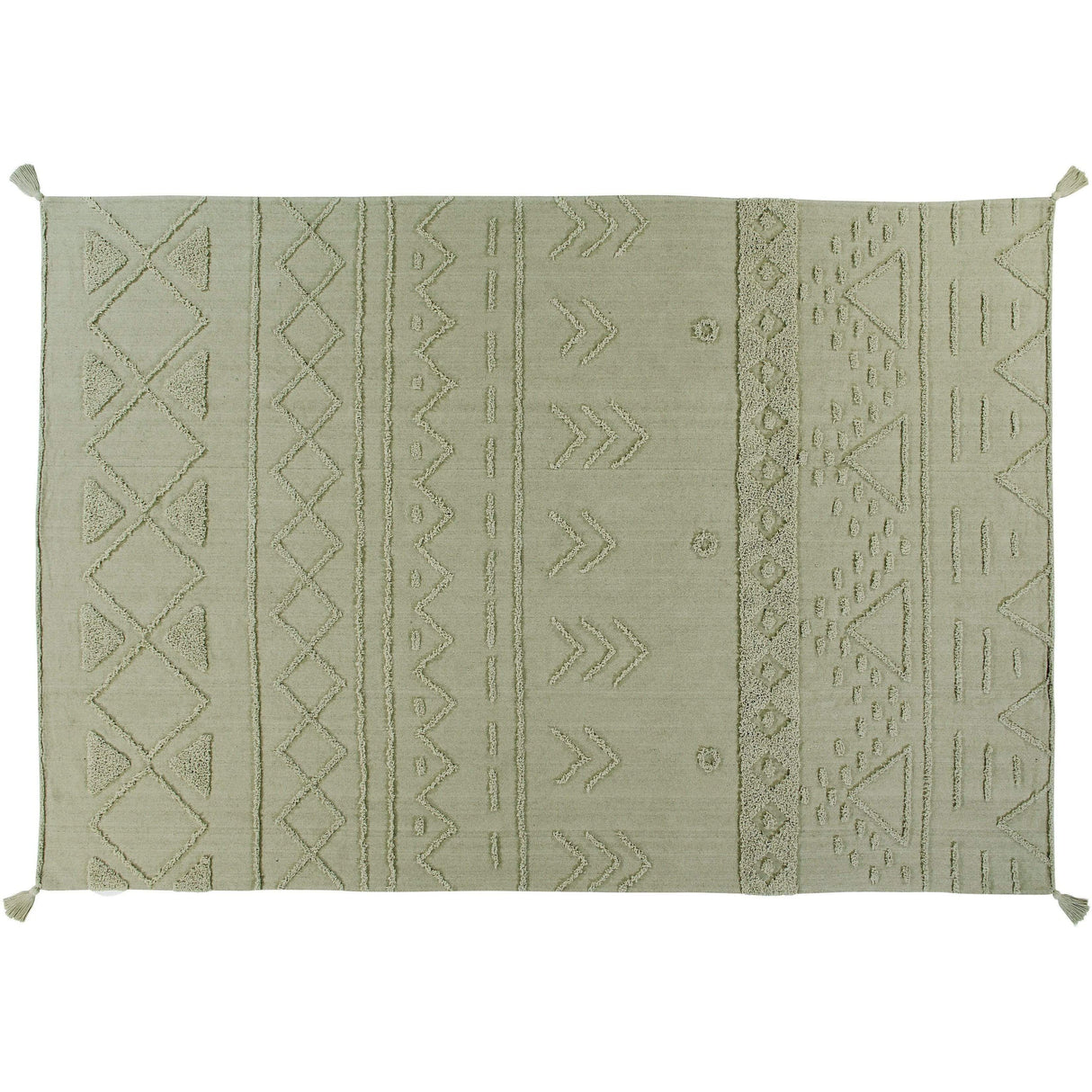Rugs by Roo | Lorena Canals Tribu Olive Washable Area Rug-C-TRIBU-OLV-XL