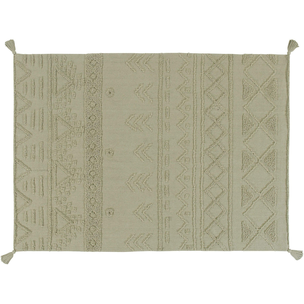 Rugs by Roo | Lorena Canals Tribu Olive Washable Area Rug-C-TRIBU-OLV-M