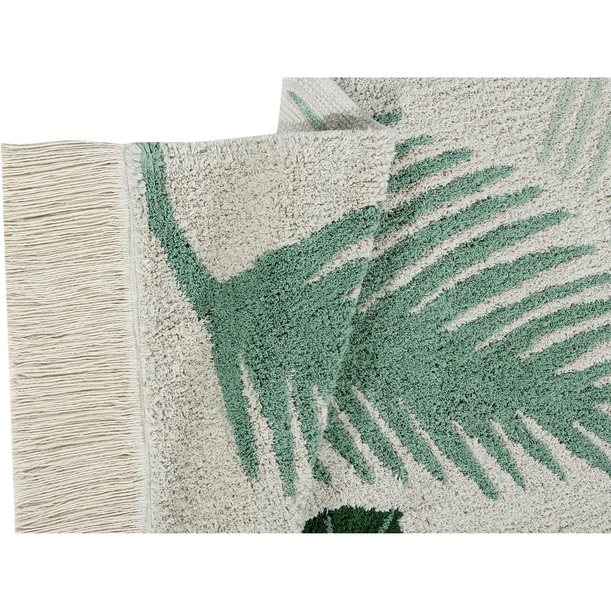 Rugs by Roo | Lorena Canals Tropical Green Machine Washable Area Rug-C-TROP-GREEN