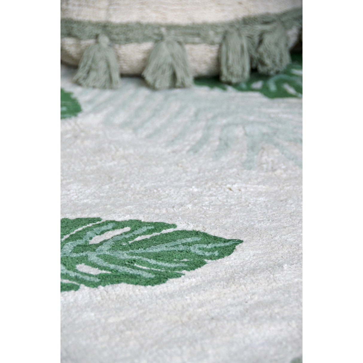 Rugs by Roo | Lorena Canals Tropical Green Machine Washable Area Rug-C-TROP-GREEN