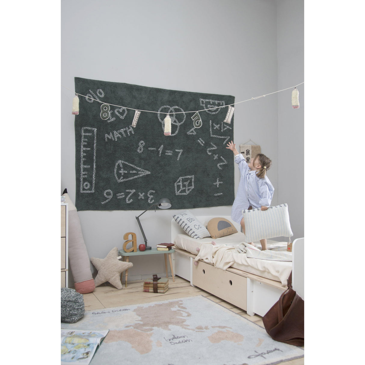Rugs by Roo | Lorena Canals Vintage Map Machine Washable Kids Area Rug-C-VINTMAP