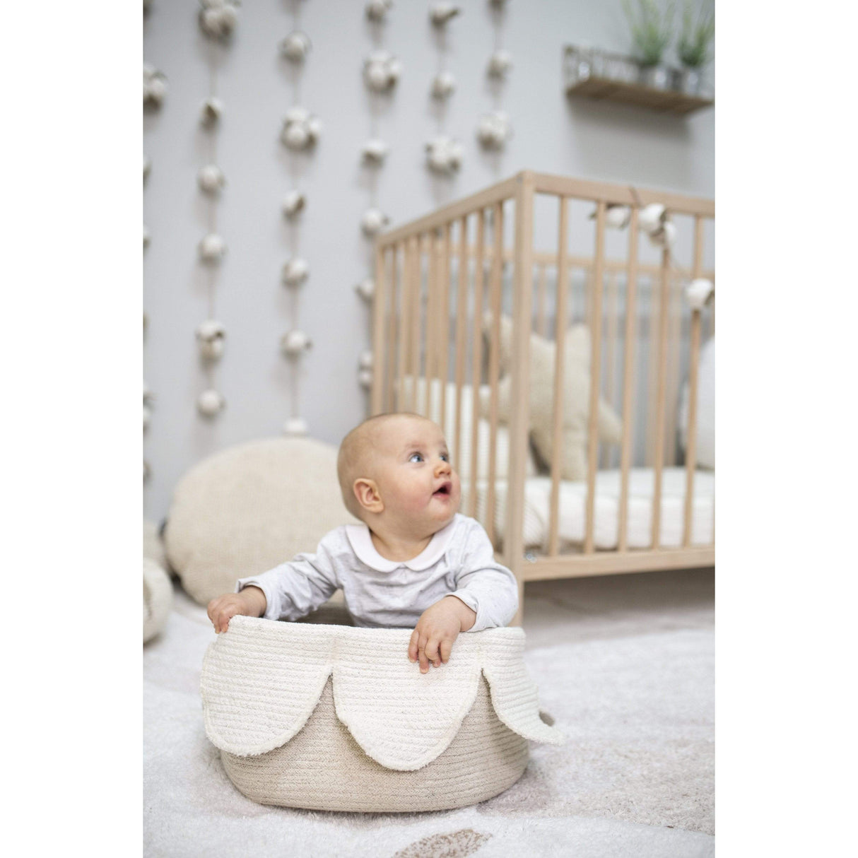 Rugs by Roo | Lorena Canals Petals Ivory Natural Basket-BSK-PETALS-IVO