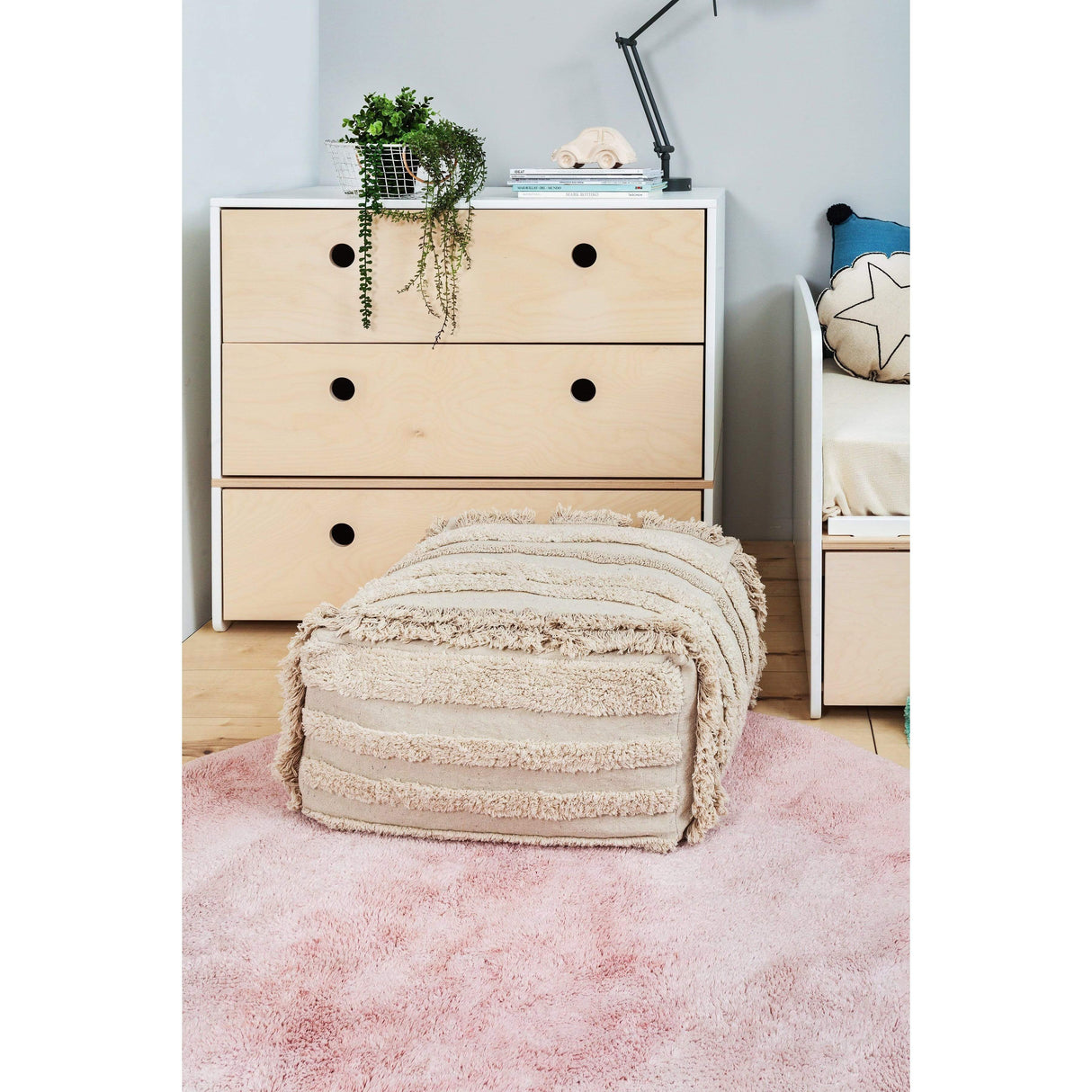 Rugs by Roo | Lorena Canals Early Hours Air Natural Pouffe-P-AIR-NAT