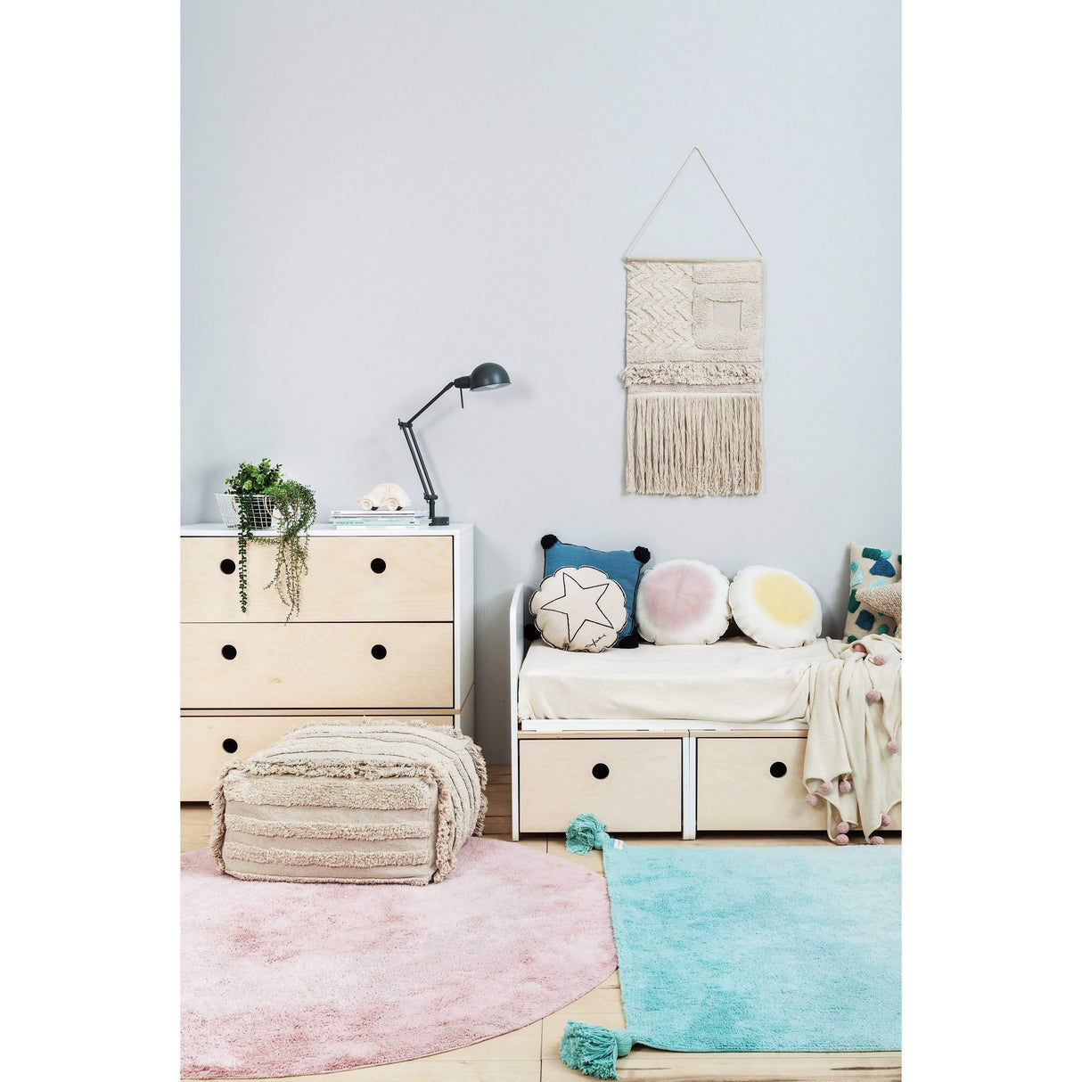 Rugs by Roo | Lorena Canals Early Hours Air Natural Pouffe-P-AIR-NAT