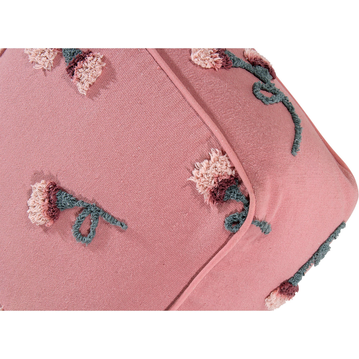 Rugs by Roo | Lorena Canals English Garden Ash Rose Washable Pouffe-P-GARDEN-ASH
