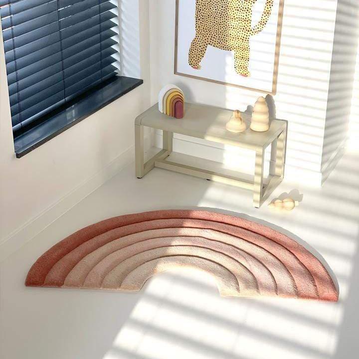 Rugs by Roo | Maison Deux Rainbow Rusty Pink Area Rug-