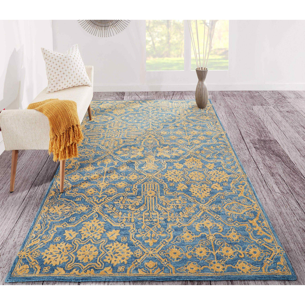 Rugs by Roo | Momeni Cosette Blue Area Rug-COSETCOS-1BLU2030