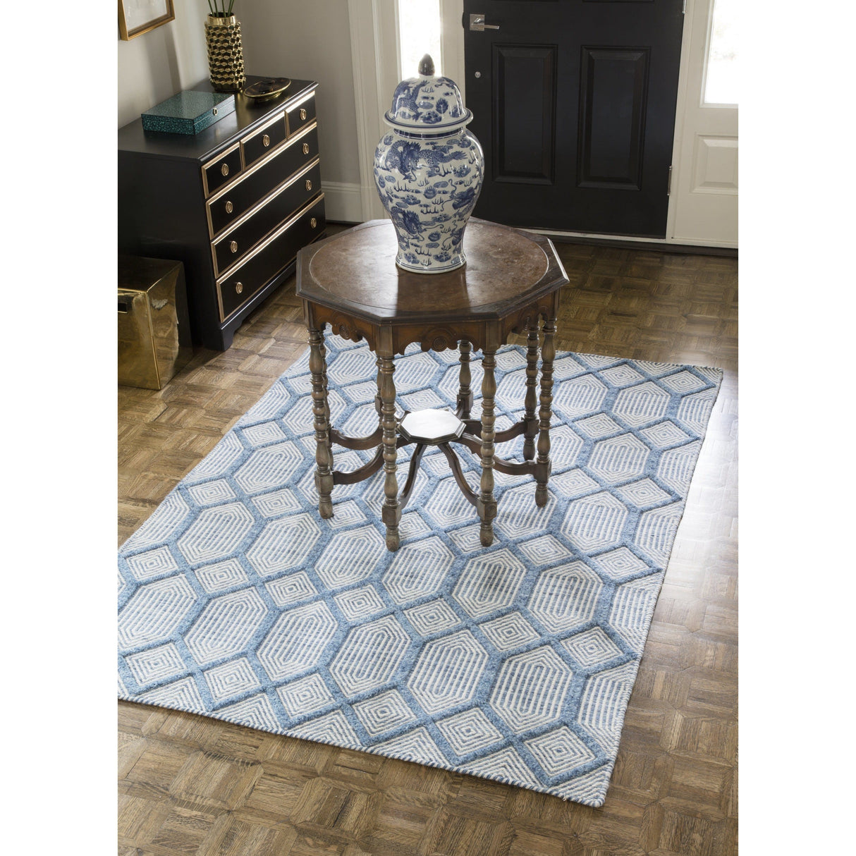 Rugs by Roo | Momeni Langdon Cambridge Area Rug-LANGDLGD-4BLU2030