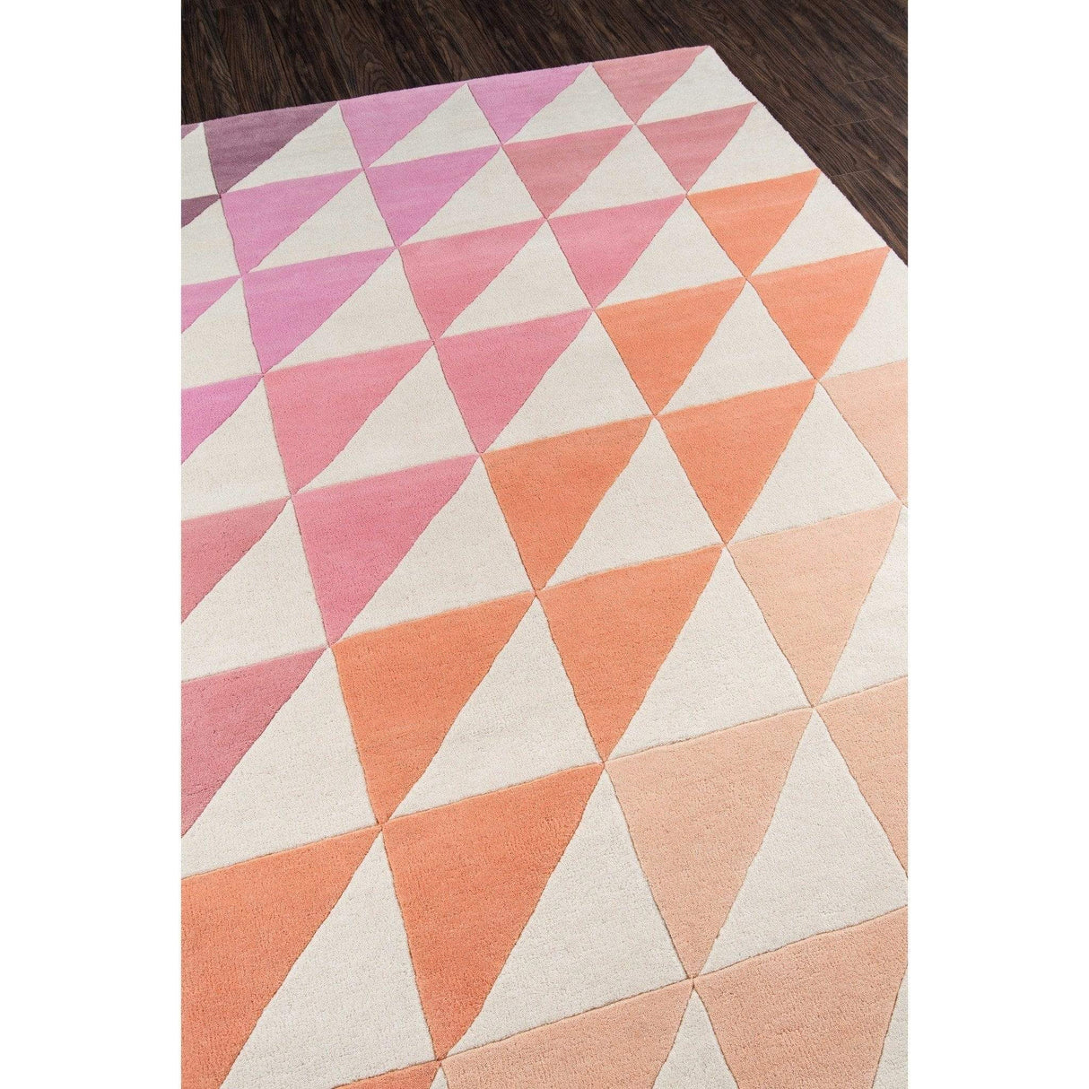 Rugs by Roo | Momeni Novogratz Delmar Agatha Side Triangle Pink Area Rug-DELMADEL-6PNK2380