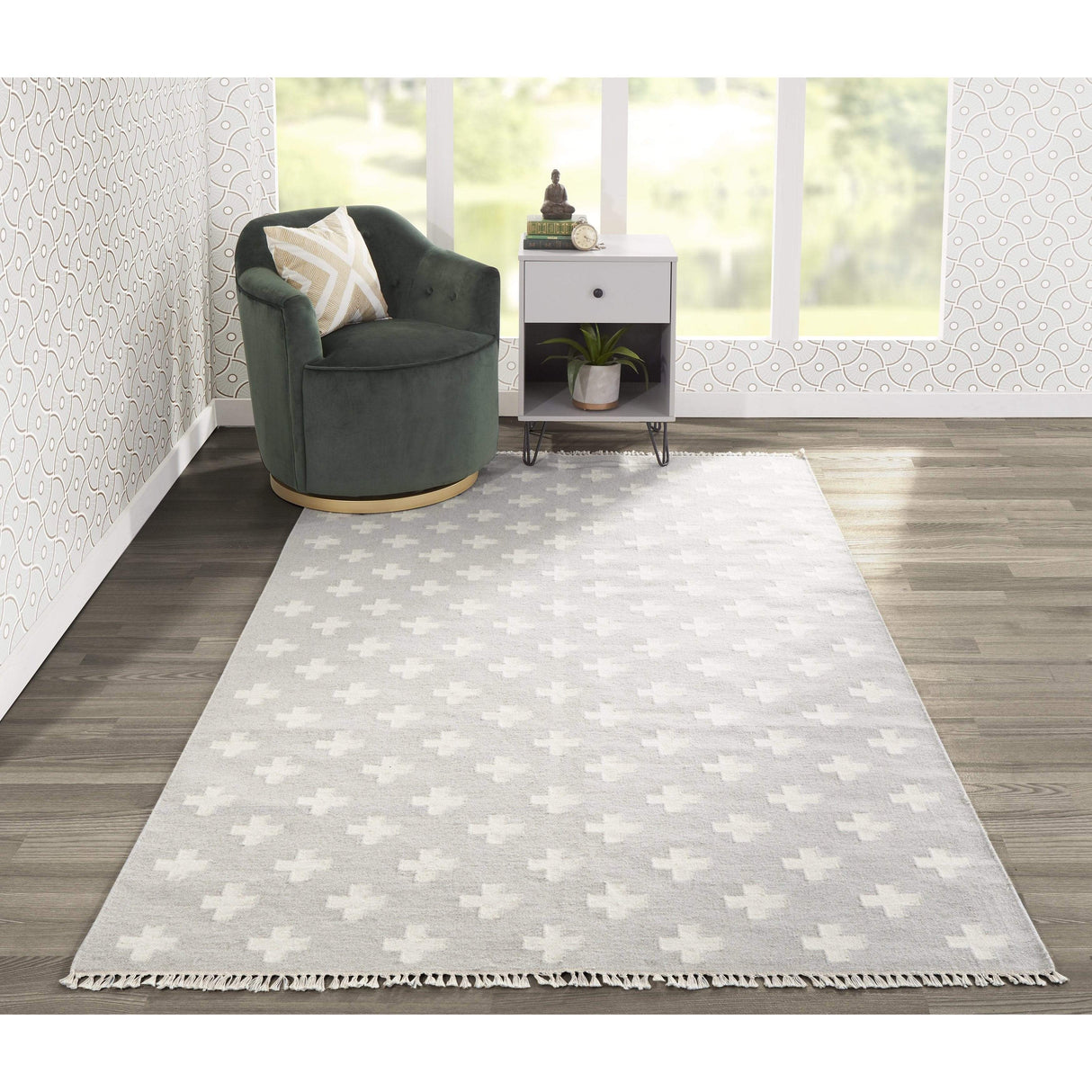 Rugs by Roo | Momeni Topanga Lucille Grey Area Rug-TOPANTOP-1GRY2030