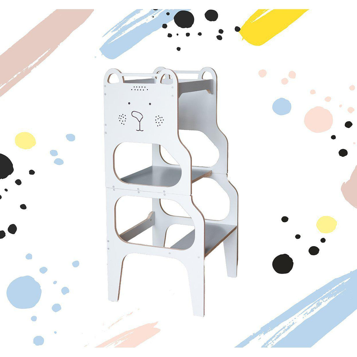 Rugs by Roo | Lakaluk Wooden Teddy Multi-Function Kids Chair Table Learning Tower-1125