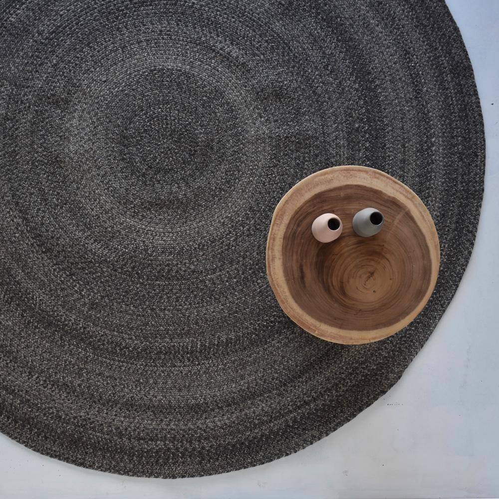 Rugs by Roo | Oh Happy Home! Braided Round Midnight Area Rug-SHF-CBR-150M-1