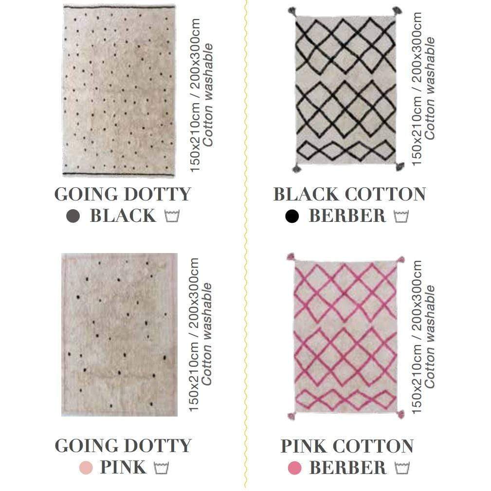 Rugs by Roo | Oh Happy Home! Cotton Berber Black Washable Area Rug-SHF-CBR-BLK