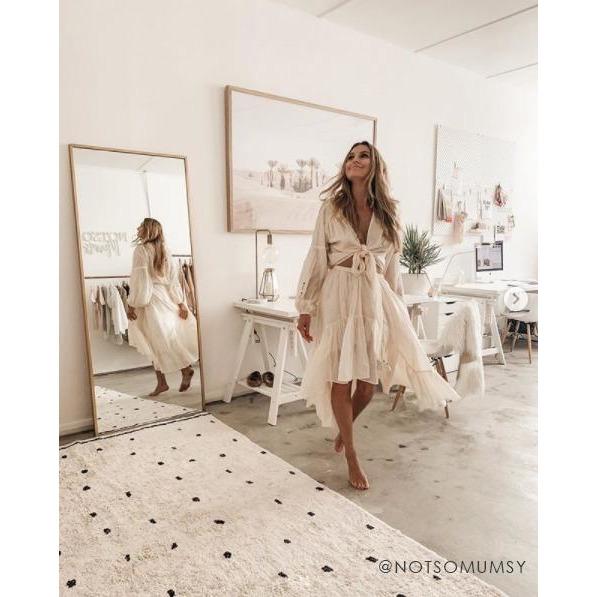 Rugs by Roo | Oh Happy Home! Cotton Berber Going Dotty Black Washable Area Rug-SHF-CBR-150GDB