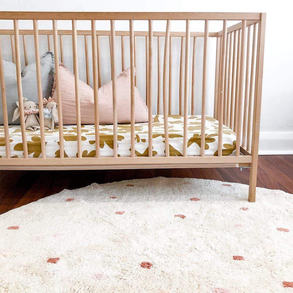 Rugs by Roo | Oh Happy Home! Cotton Berber Going Dotty Pink Round Washable Area Rug-SHR-CBR-ROUND-PINK