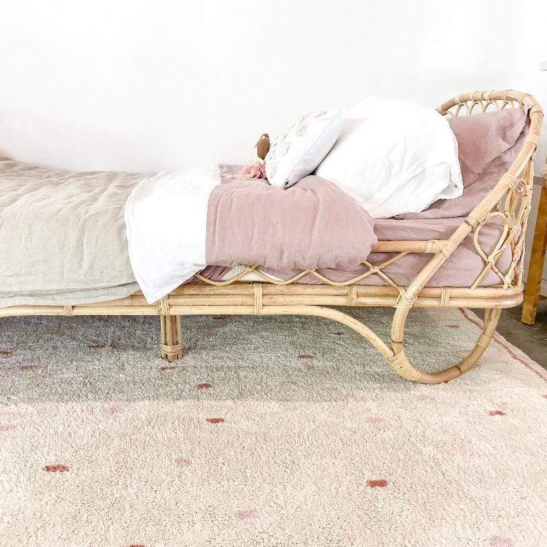 Rugs by Roo | Oh Happy Home! Cotton Berber Going Dotty Pink Washable Area Rug-