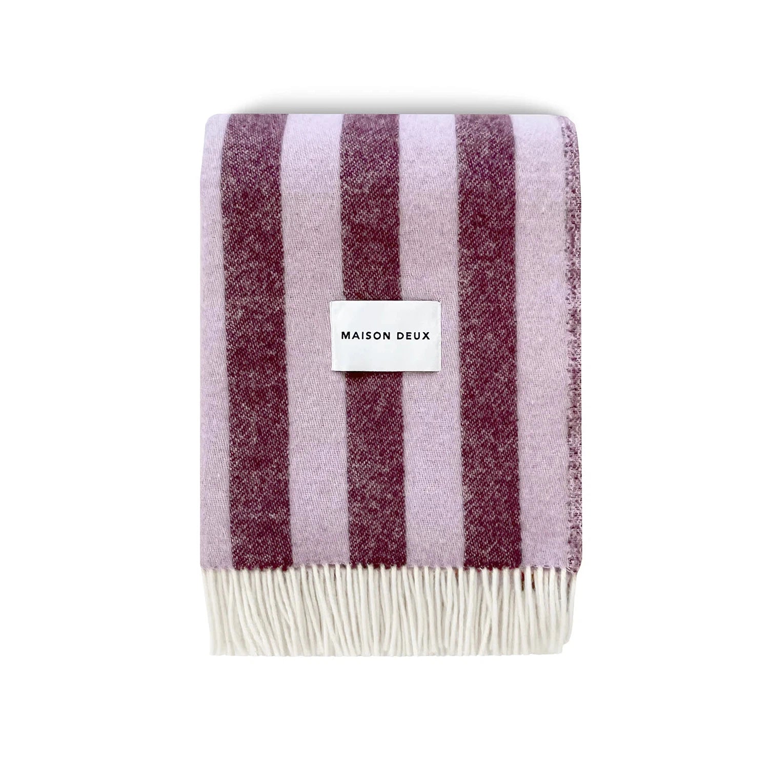 Maison Deux Candy Wrap Lilac Aubergine Blanket