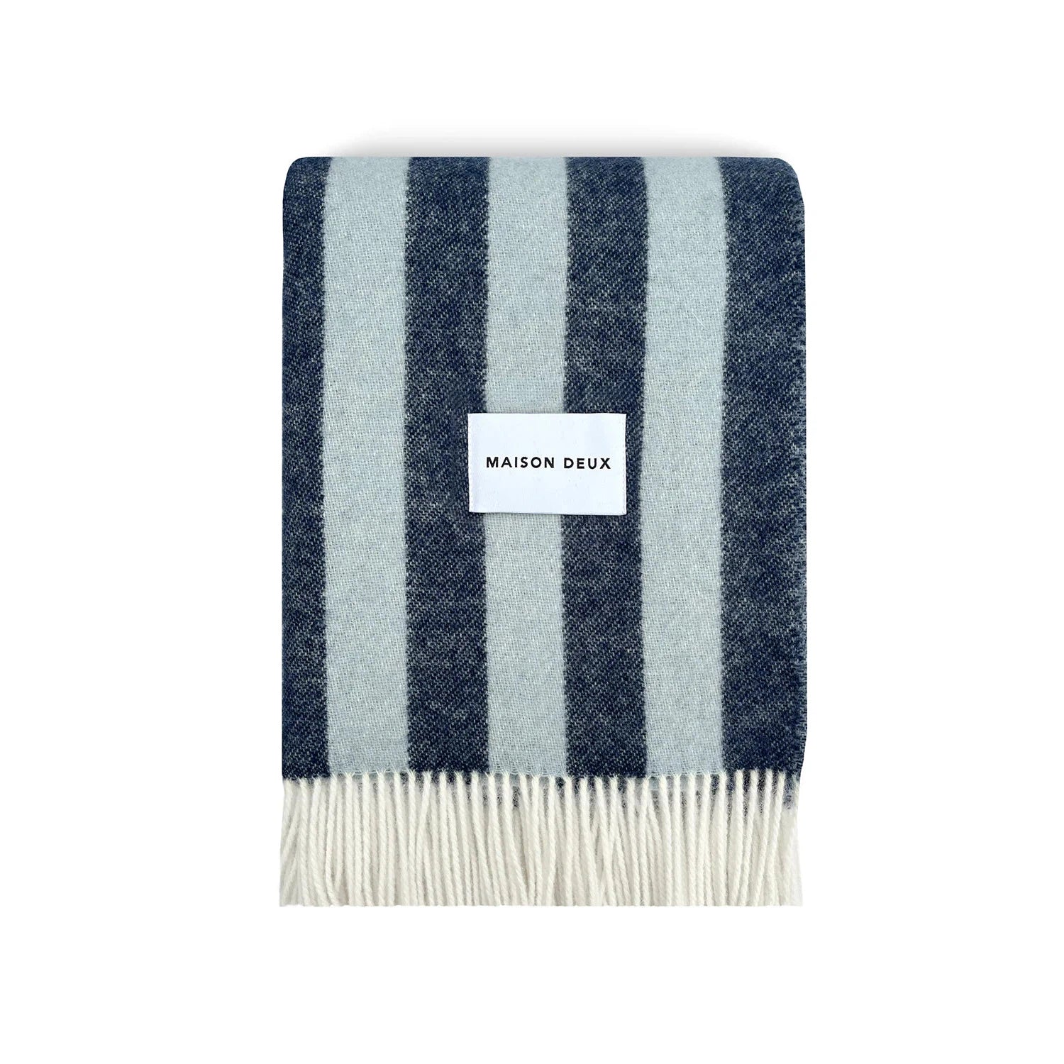 Maison Deux Candy Wrap Navy Ice Blue Blanket