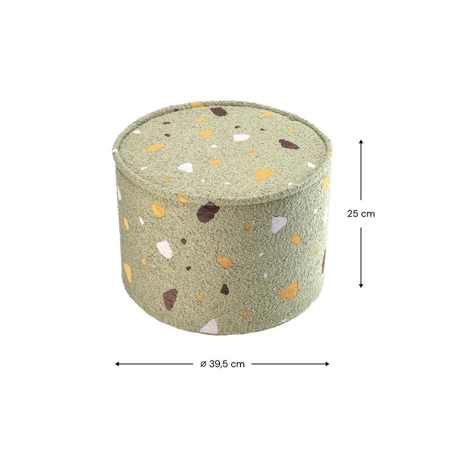 Wigiwama Terrazzo Moss Pouffe