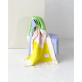 Maison Deux Color Block 2 Yellow Lilac Blanket