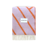 Maison Deux Lines Lilac Orange Blanket