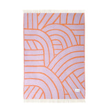 Maison Deux Lines Lilac Orange Blanket