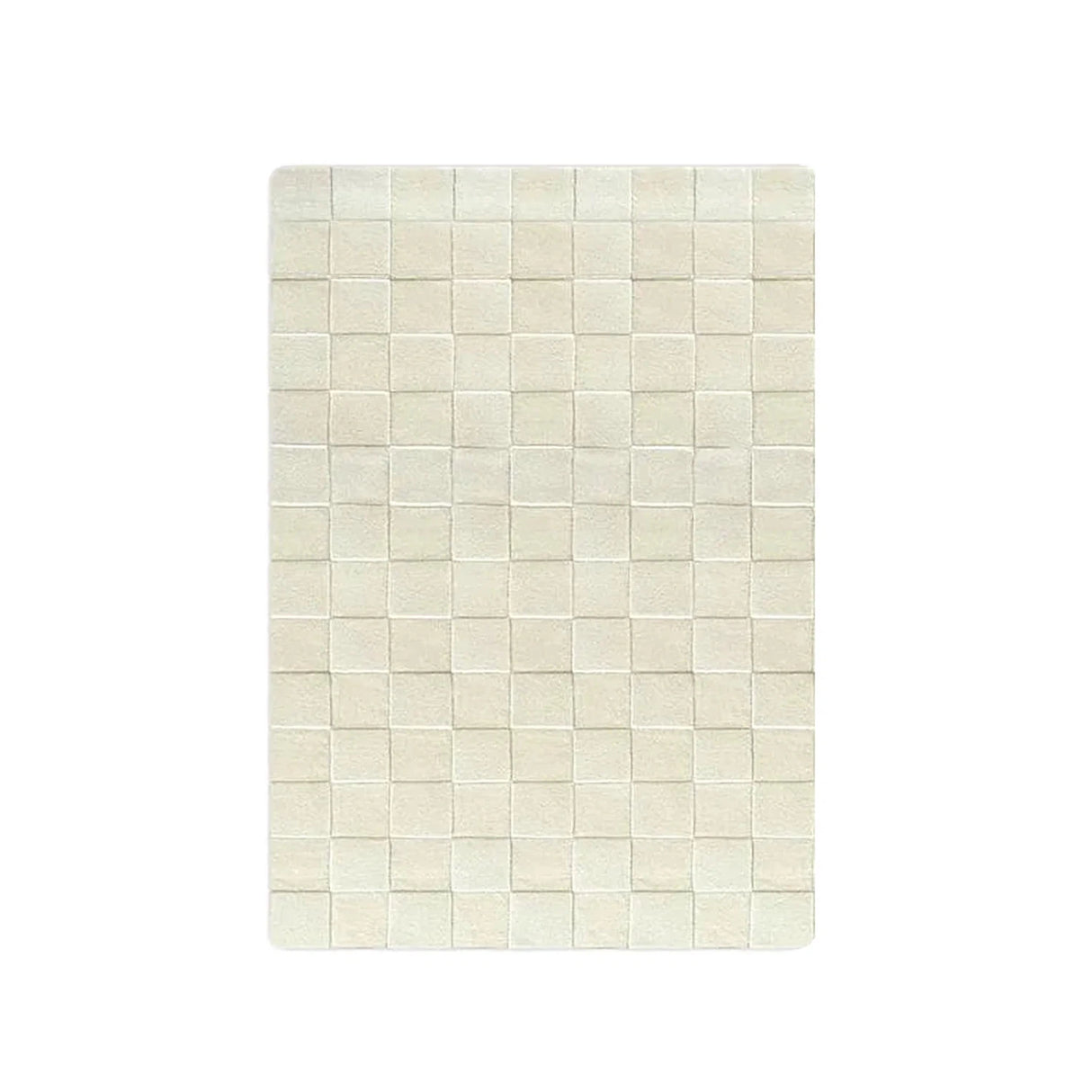 Maison Deux Checkerboard Off White Area Rug