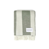 Maison Deux Rough Stripe Green Blanket