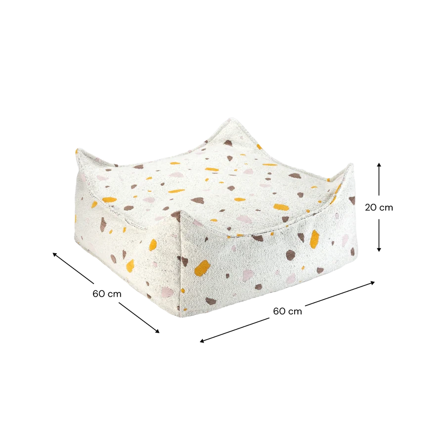 Wigiwama Terrazzo Marble Square Ottoman