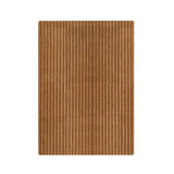 Maison Deux Solid Stripe Brown Area Rug