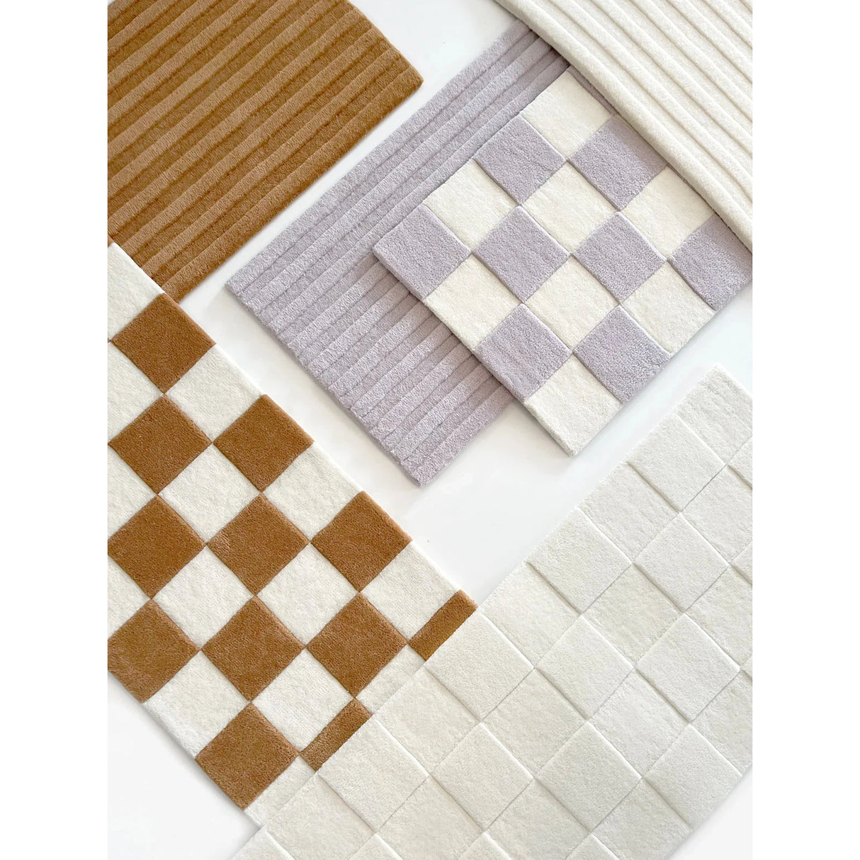 Maison Deux Solid Stripe Lilac Area Rug