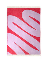 Maison Deux Swirl Lilac Scarlet Blanket