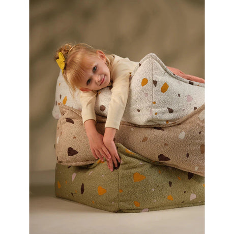 Wigiwama Terrazzo Moss Square Ottoman