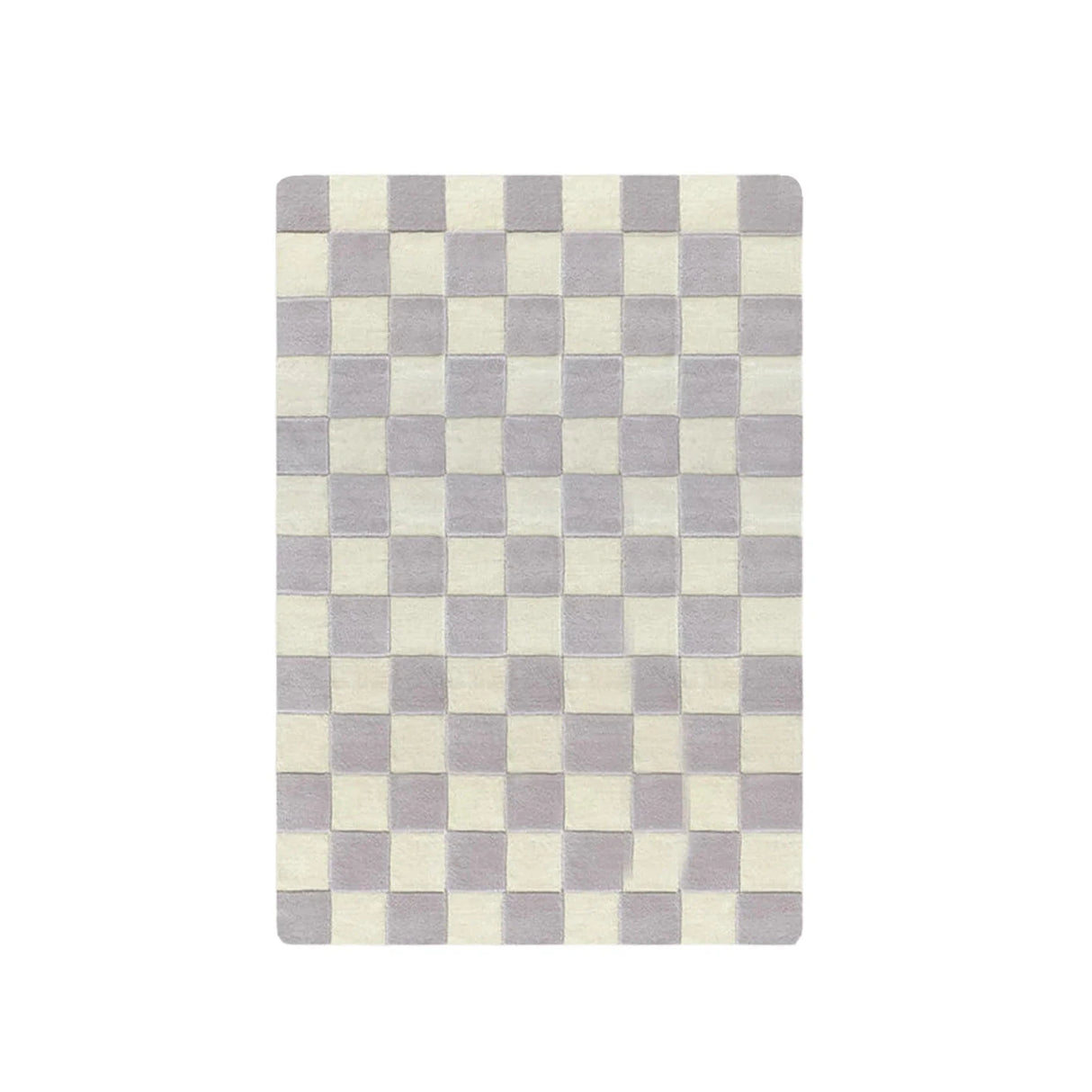 Maison Deux Checkerboard Lilac Area Rug