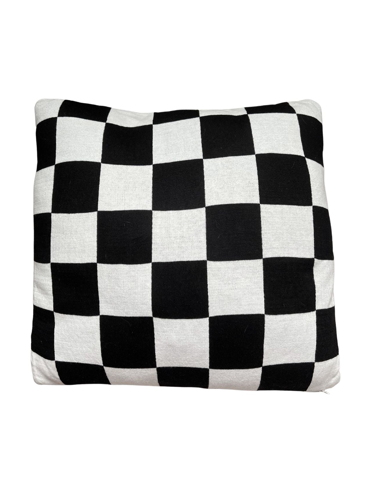 RCD Monochrome Checkered Black and White Throw Pillow