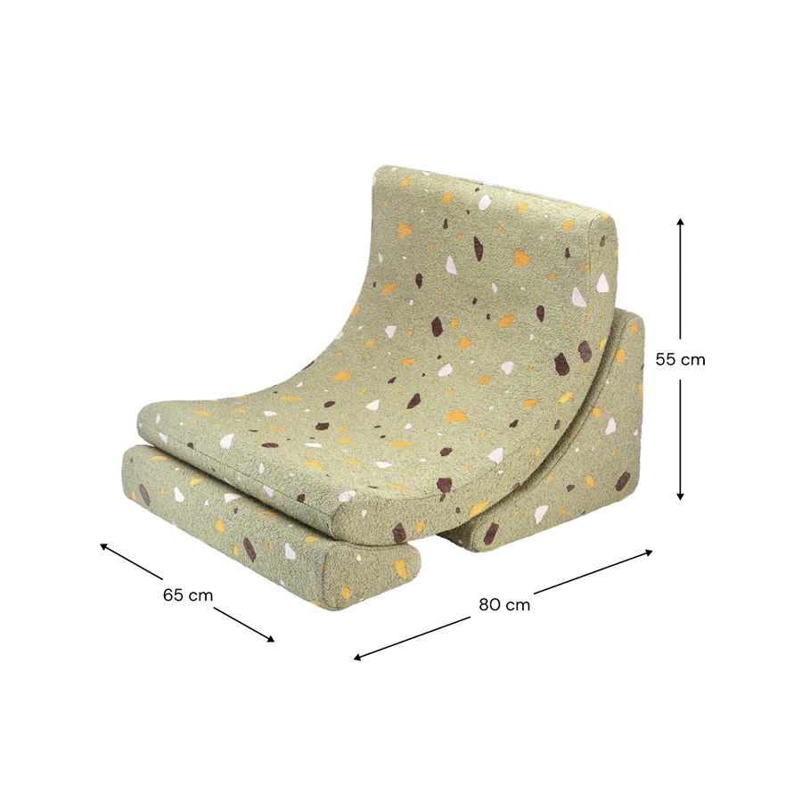 Wigiwama Terrazzo Moss Moon Chair
