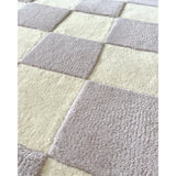 Maison Deux Checkerboard Lilac Area Rug