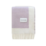 Maison Deux Color Block 1 Lilac Orange Blanket