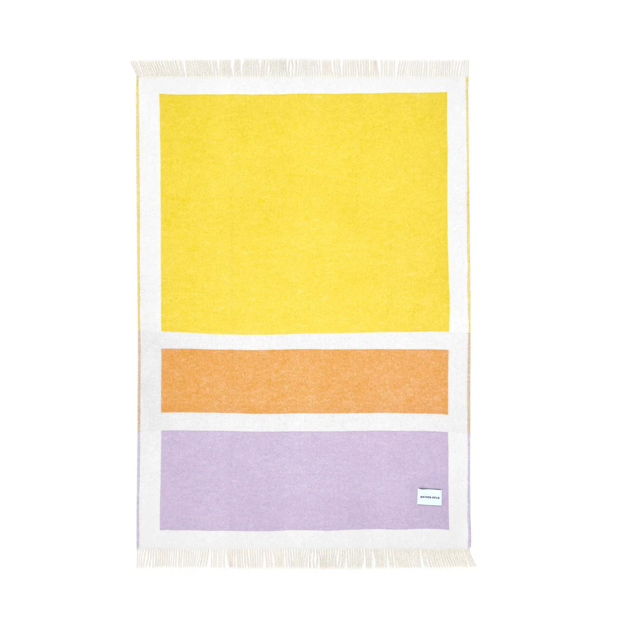 Maison Deux Color Block 1 Lilac Orange Blanket