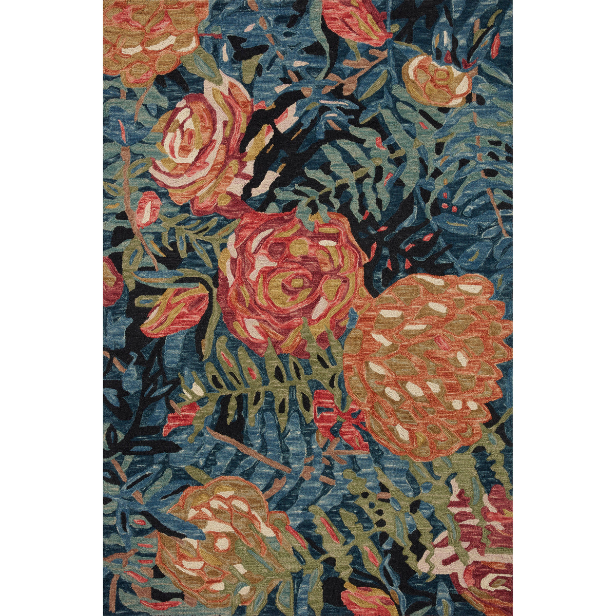 Rugs by Roo | Black Multicolor Boho Area Rug - Fiesta Pattern