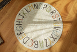 Round ABC Color and Letters Area Rug