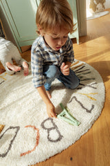 Round ABC Color and Letters Area Rug