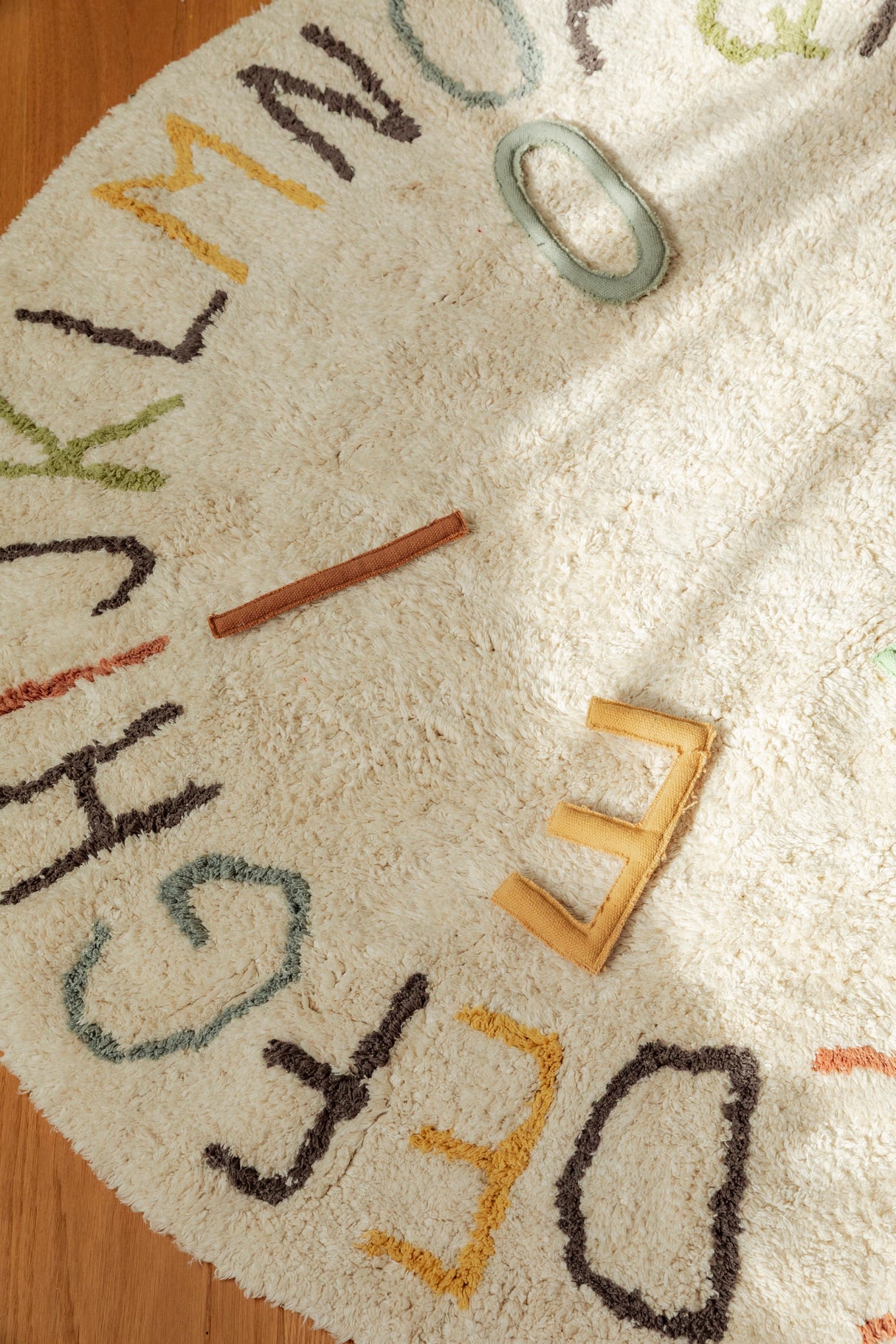 Round ABC Color and Letters Area Rug