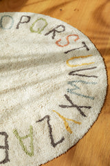 Round ABC Color and Letters Area Rug